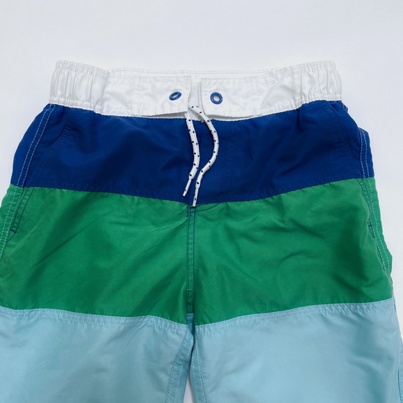 Boden Boys Swim Shorts 11-12Y Colorblock Board Shorts Blue Green Beachwear - Picture 3 of 7